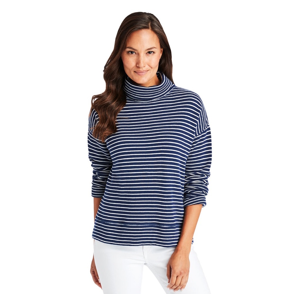NWT! Vineyard‎ Vines Medium Funnel Neck Stripe Knit Top